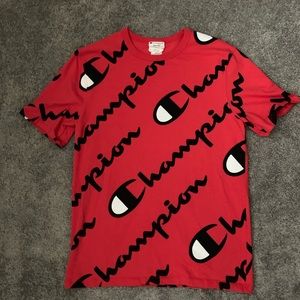 Red champion shirt